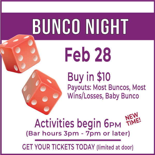 Bunco Night - Feb 28