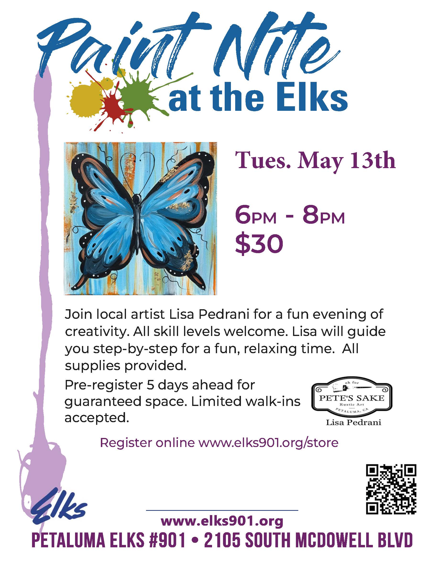 PaintNiteAtElks901 May SQ