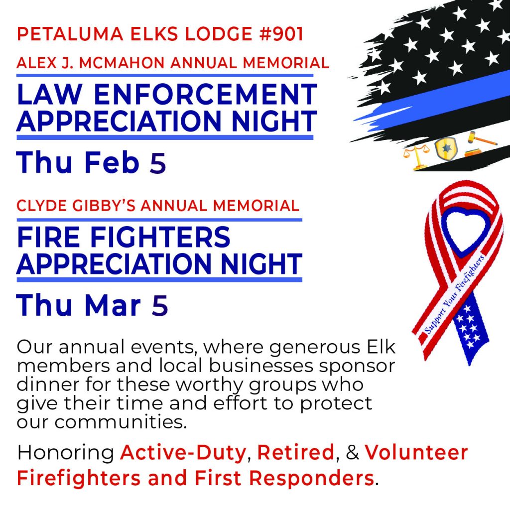 Law Enforcement AND Firefighters Appreciation Dinners
